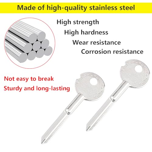 2PCS Universele deurbeveiliging Rack Bolt Wrench, Window Wrench, Lock Bolt Key voor deuren en Windows Locks, sleutellengte 81mm 3