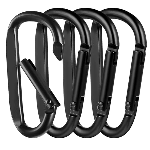 6,5 cm Aluminium Karabiner Clips, 4 stuks D Ring Vorm, Small Caribener Hook Buckle, Spring Snap, Key Clips voor rugzak, Key Clip
