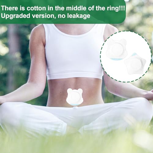 60 st Castorolie Wrap voor Navel, Leak Proof Zelfklevende Castor olie Patches Sterke Absorberende Cute Shapes Compress Wrap Wegwerpbare Biologische Covers Niet wassen 3