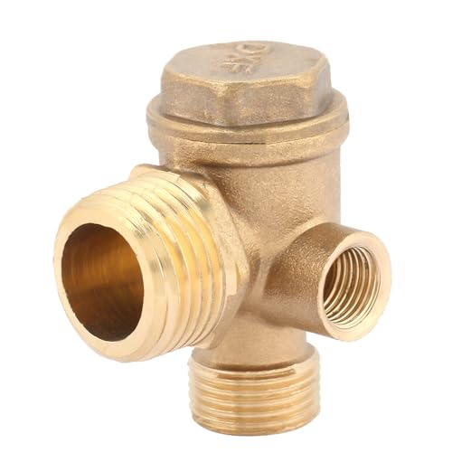 3 Port Brass Air Compressor Controleer Valve Man Threaded Tube Connector Tool 10 * 16 * 20mm/0,4 * 0,6 * 0,8in 4