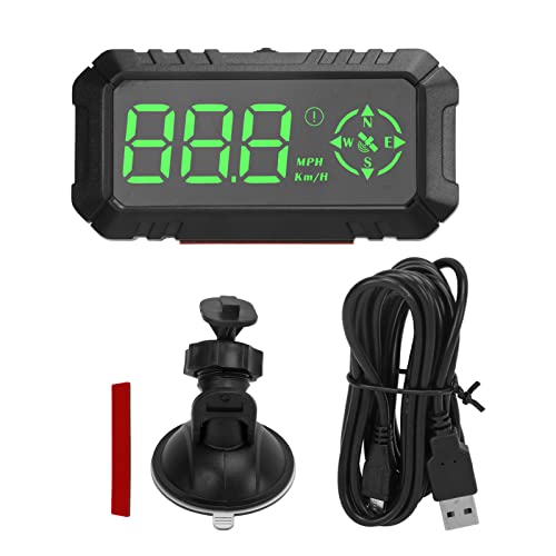 3 Inch Auto HUD Display, Auto Dashboard GPS-snelheidsmeter Kompas schakelen Overspeed Alarm MPH Snelheid vermoeidheid rijden alert reismeter voor de meeste auto's