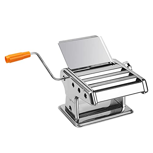 Roestvrij staal handmatige Pasta Machine, 6 verstelbare niveaus Pasta Machine 2 mm/4,5 mm/8 mm voor Spagna, Fettuccini, Lasagna, siliver