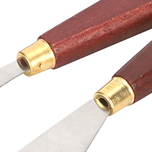 7 Stuk roestvrij Stalen palet Mes mengen Spatula Set voor het mengen van olie en acryl 5