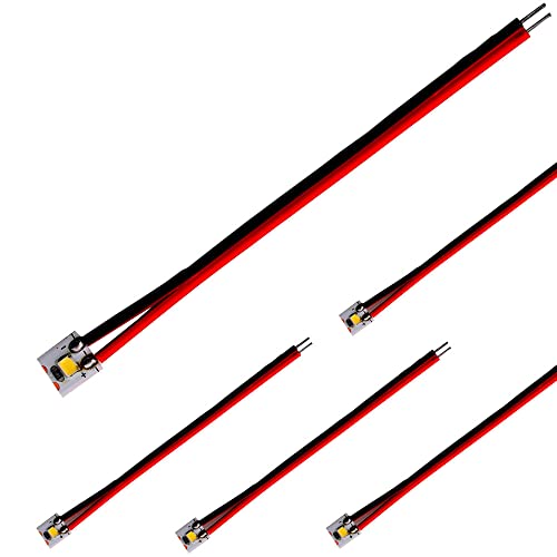 Verpakking van 5 voorbedraad ledstrips, 12 V ~ 18 V, 10 cm, voor doe-het-zelf, auto, boot, speelgoed, onderdelen, spoorwegmodellen, treinen