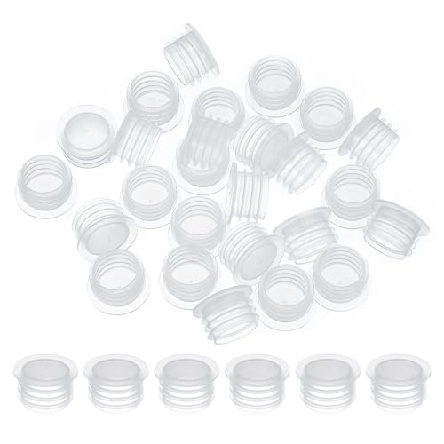 Salt and Pepper Shaker Stoppers 14mm/0.55," 25st Plastic Salt Shaker Plug Replacement Herbruikbare Clear round end cap voor potten flessen buizen