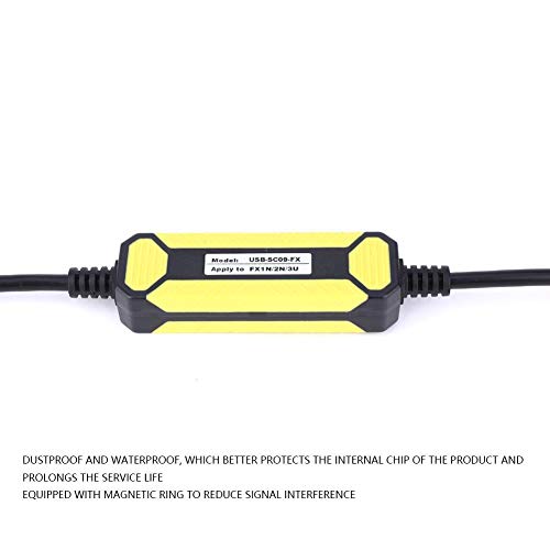 Programmeringskabel, Mini-DIN Compatibel met FX1S/1N/2N/3U FX-serie PLC USB-SC09-FX 2.5 Meters, stofdicht en waterdicht 3