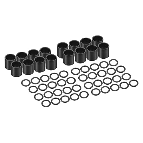 Skateboard 16 Bearing Spacers en 40 Wasmachines Set, Long Plate Speed Rings, Scooter As Vervanging Accessoires voor Skateboard Longboard lagers, Vrachtwagens en Wielen, Zwart