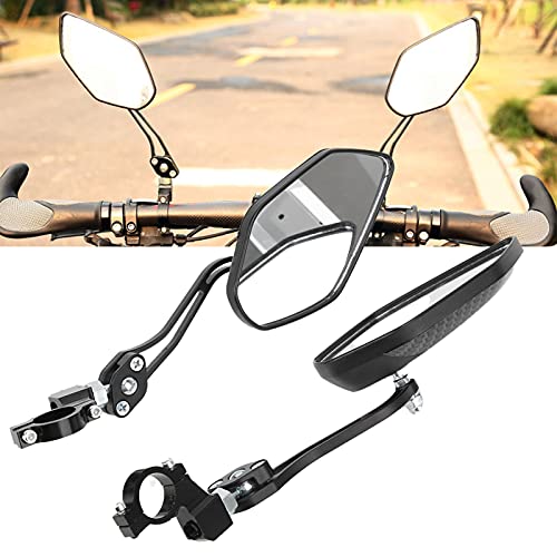 1 paar fietsspiegels voor stuur, 22-32 mm, mountainbike-achteruitkijkspiegels, HD, verstelbaar, draaibare glazen spiegel voor racefiets 3