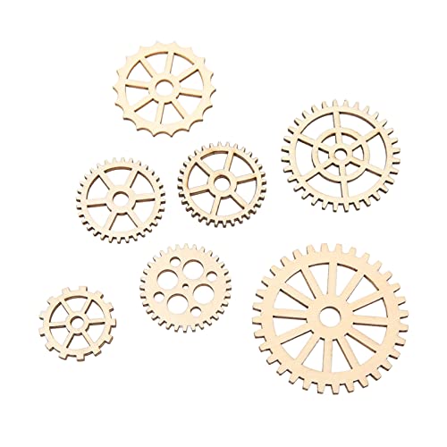 Houten uitrusting Trims Gears decoreren hout Chips decoratie 120 stuks samengesteld hout handwerk versieringen