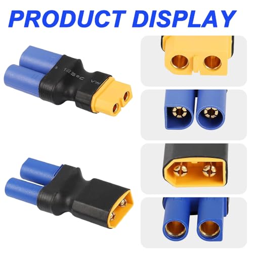 XT60 naar EC5 EC5 Adapter EC5 Plug naar XT60 Bushing en EC5 Bus naar XT60 Plug voor LiPo Battery Connection Adapter (4PCS) 5