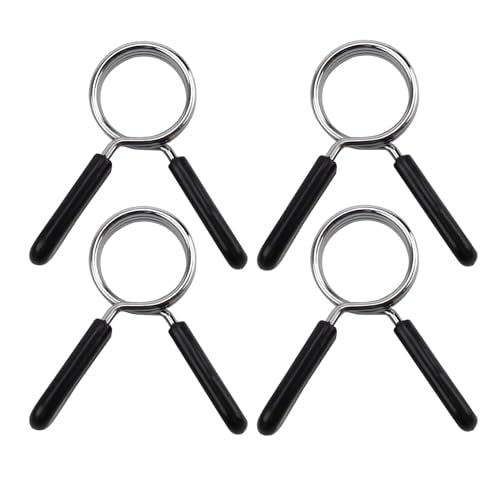 Verpakking van 4 Dumbbell sluitingen 30 mm ABS Spring Steel Dumbbell sluiting Kracht Sport Accessoires Spring Clips voor Barbell Training Training Gewichtheffen