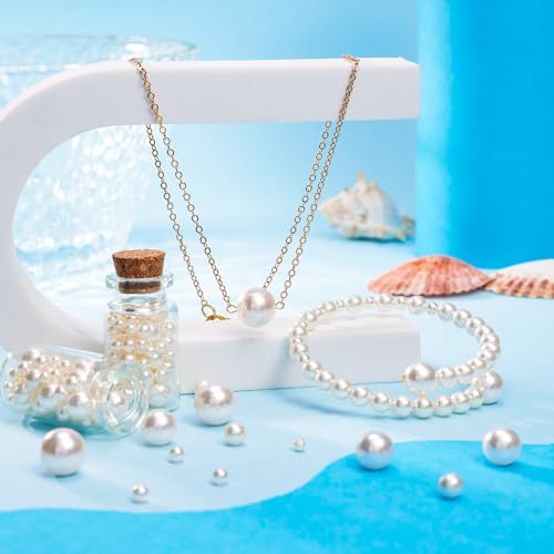 170 stuks parelkralen voor het maken van sieraden, 6 maten, ronde glazen parels voor vrouwen, doe-het-zelf armband, oorbel, ketting, handwerk, choker, accessoires, bloemboeketten