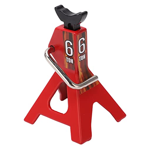 RC Jack Stand - Mini Lifting Jack voor SCX10 D90 1/10 RC Cars, Verstelbare hoogte zoals Simulatie Deco Accessoires in Premium Steel Material (Red)