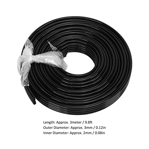 Printer inkt buis, 3 X 2 Mm flexibele inkt buis 3 Meter UV-printer inkt buis 4 lijnen 4 Manieren Photo Machine inkt buis, Inkjet printer inkt (BLACK) 3