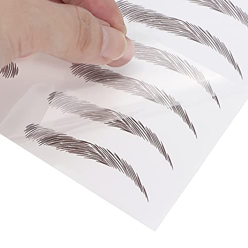 Wenkbrauw Tattoo Sticker, Eyebrow Transfers Stickers Waterdicht 4D Haar als Care Shaping Eyebrow Sticker Valse wenkbrauwen Lange aanhoudende waterdichte make-up Eyebrow Transfers(Brown-08) 3