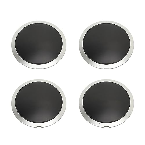 Rim Center Cap Cover, Wheel Hub Cap 4 stuks Eenvoudig te installeren 68078421AB voor 500 2007 tot 2019 (White Circle White Letter)