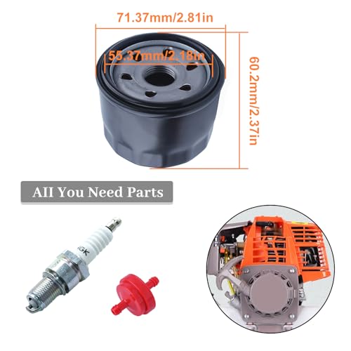 Oliefilter Brandstoffilter voor Troy Bit TB30, TB30R, TB42, TB46Craftsman LT1500, LT3800, LT4200, R1000, T1000, T1200, T1300, T1500 grasmaaier, vervanging voor 95112699 0 stuks