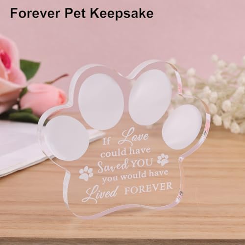 Crystal Pet Commemorative Ornament,11x9.5cm Pet Commemorative Ornament Gifts Verlies van hond kat Sympathie Gift Kitten Mementos voor hond kat Sympathie Gift (Claw) 4