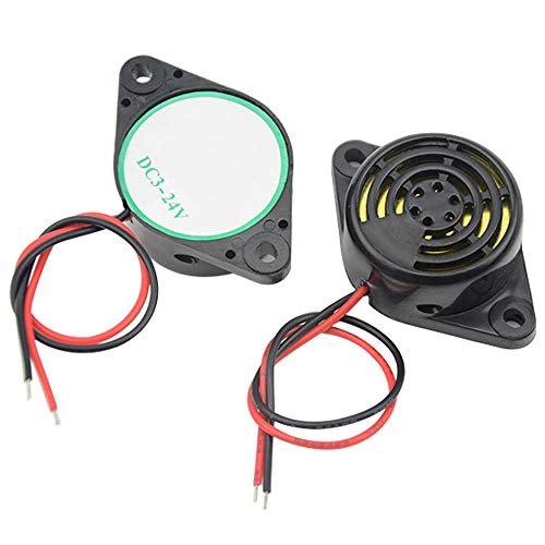 DC 3-24V Elektronische Buzzer Alarm Geluid, Continu geluid, Lange Beep (5 PCS) + 9V Block Plug Connection Cable