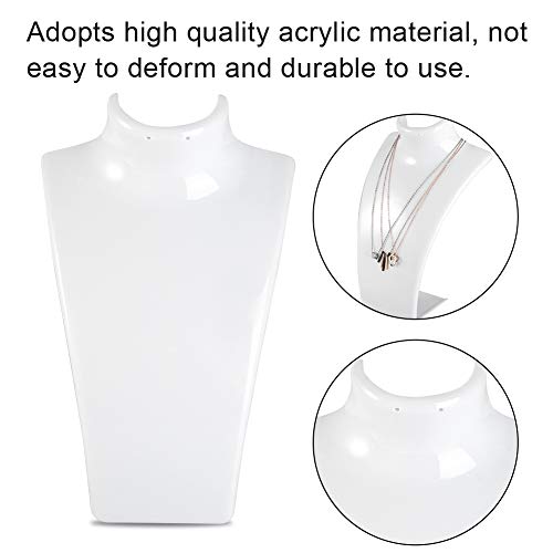 Sieraden Stand, oorbellenhouder, Mannequin, Bust Stand, 3 Kleuren sieraden Stand, Sieraden voor ketting oorbellen (Witte) 4