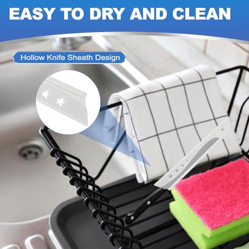 Plastic Veiligheidsmes Cover Mouwen voor 8,5 inch Broodmes, 2 Pack Mes Mes Beschermer Universele Keuken Mes Scheath voor Keuken Bar, Wit 4