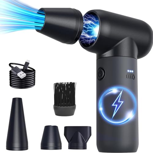 Jet Dry Miniblower, 180000RPM Jetdroger Blower 3 Windsnelheid Compressed Air Cleaner Elektrische luchtstofzuiger voor autodroger Keyboard Computer Reiniging Camping