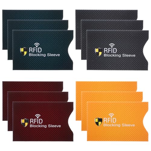 10 stuks RFID-blokkeringskaarthoesjes, creditcard geval, portemonnee, debetkaarten, RFID-blokkers, RFID-kaartbeschermer, identiteitsdiefstal, preventie voor vrouwen Mannen, 4 kleuren