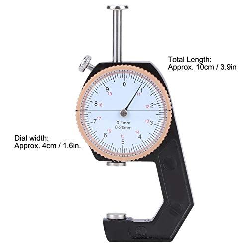 0-20mm dikte gauge pointed/flat head R Es wijzerplaat nauwkeurigheid meetinstrument vlakke puntkop voor het meten van de dikte van de wand/staal/papier/juwelen/leer (platkop), meter