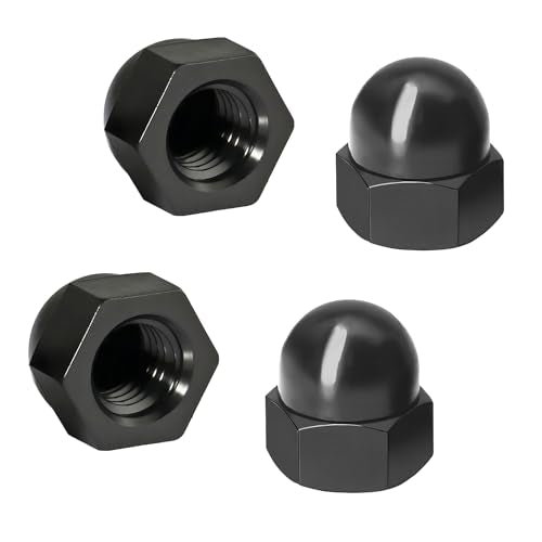 Verpakking van 25 zeskantige beschermende caps met binnendraad, M4 beschermende caps voor schroeven, plastic beschermdopjes, schroefdopjes, zwart 5