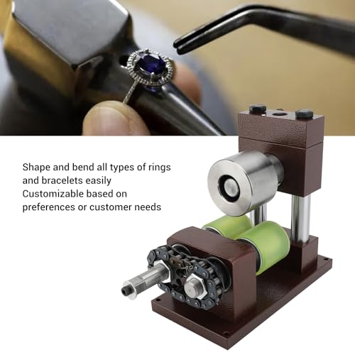 Hand Crank Ring Bender, Multifunctionele handmatige ring oorbellen armband Pers Bender Tool voor het maken van sieraden, met stabiele basis en brede toepassing, koud gewalst metaal 4