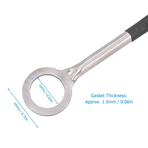 K-type thermokoppel Dia 14-40 tot 1000°C 304 Roestvrij staal Twee-banden temperatuursensor (1M)