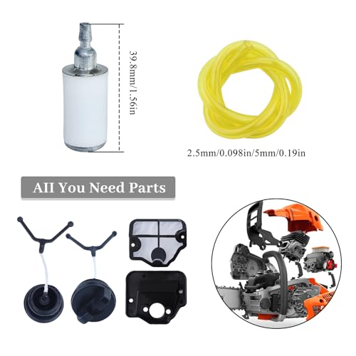Air Filter Gas Oil Cap Kit voor Husqvarna 136 141 137 142 36 41 Kettingzaag Onderdelen