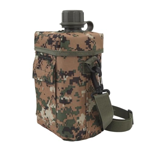 2 Liter grote capaciteit geïsoleerde waterfles met Oxford stofhoes voor wandelen, PE materiaal, draaghandgreep ontwerp (Type 3)