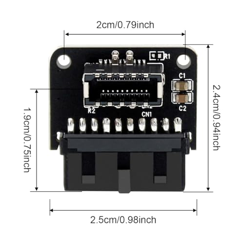 Moederbord USB 3.0 Voorkant 19Pin tot 3.1 Type-C Front Panel Header Type-E Adapter 19 tot 20 Pin Uitbreidingskaart voor Moederbord 5