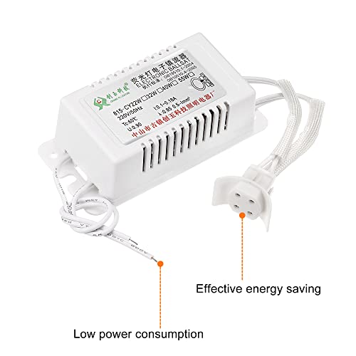 4x2x1" Electronic Ballast 220V AC 22/40 Watt Ring Fluo Lamp Tube Silver Tone 4