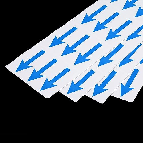 Pijl Sticker 6.5cm, 225Stuks Duidelijke richting Onderteken PVC Zelfklevende verwijderbare Vloersticker voor Vloer Wand Marker, Blauw 4