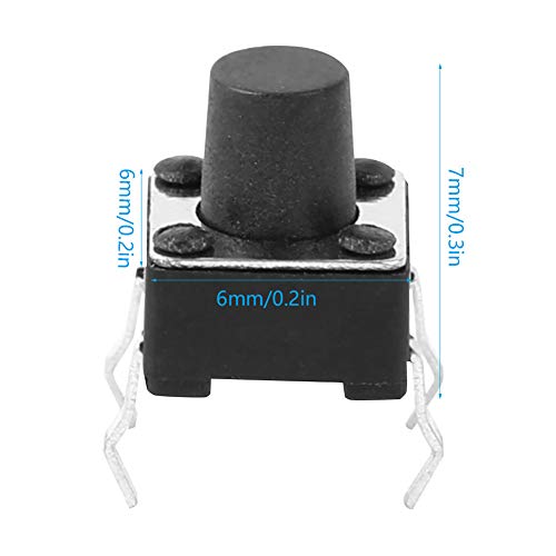 100 st. Sleutelschakelaar Micro Panel Pcb Momentary 6x6x7mm Tactiele drukknop Mini Micro Toebehoren voor printplaat