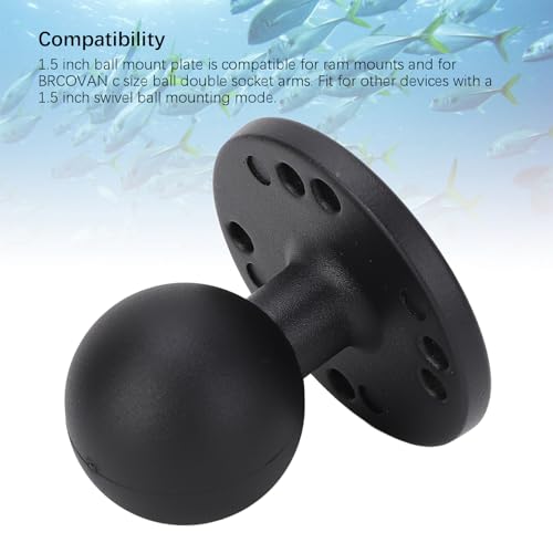 1.5 Inch Ball Mounting Base, Aluminium Legering Ronde Plate, RAM Mount Compatibel, voor C grootte bal armen met dubbele Socket, boten, kajaks, vrachtwagens 3