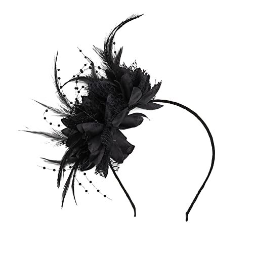 1920s hoofdband met veren haarband bruiloft hoofdstuk 1920s fascinator vintage vrouwen carnaval festival hoofdband cosplay hoofdstuk kostuum voor cocktail bruiloft thee party