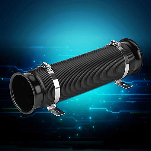 Flexibele Inlaat 3 Koude Luchtstroom Inlaat Pijp Filter Systeem Uitlaat Inlaat Aluminium slang Universele Verstelbare Tube Channel Kit voor Auto Auto Turbo Uitbreidbaar Tot 39,4 Inc 3