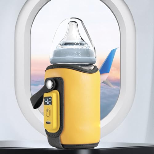 Baby fleswarmer, reis draagbare USB fleswarmer voor temperatuurbehoud, Baby fleswarmer met temperatuurweergave, Verwarming van melk en Babyvoeding, Baby fleswarmer voor auto reizen 3