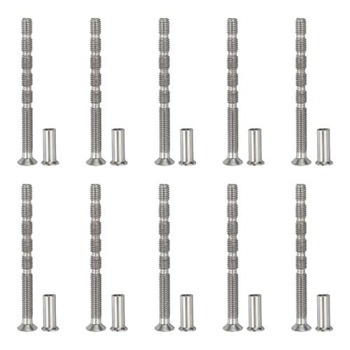 Kast handvat schroeven M5x60, set van 10 druppels schroeven lade schroef Phillips aandrijving verzonken kop schroeven met mouw voor deurgreep hendel
