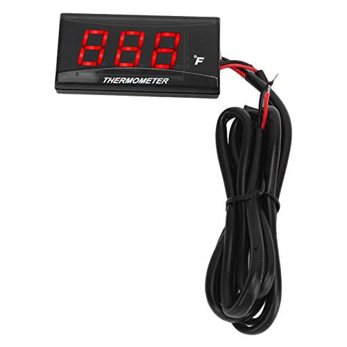 Watertemperatuurmeter Digitale thermometer LCD Beeldscherm 12V Universal Motorcycle Water Temp Meter met achtergrondverlichting voor motorfietsen (rood)
