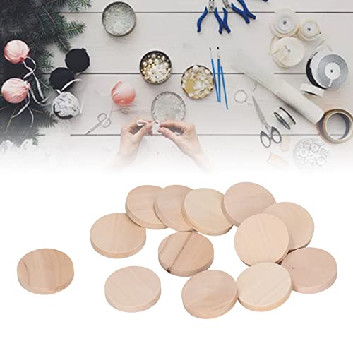 50Stuks Ronde houten munten, 1,2 Inch Onafgewerkt Houten munten Rondes Snijpen Takken voor ambachtelijke projecten, DIY ambachten, Ornamenten 3