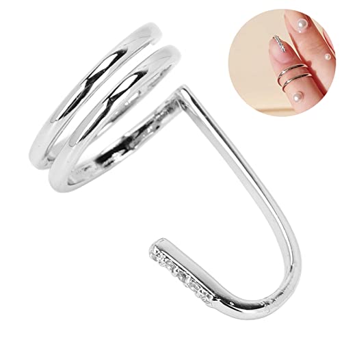 Nail Art Finger Nail Rings, Decoratieve Nail Ring Fashion Fingertip sieraden Nail Art String Dames dragen Nail Accessoires, vrouwen vingernagel Ring, Galvanized Copper(3050 Platinum) 5