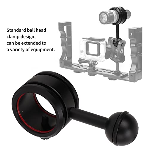 Duikbalkop clip, duikbal arm geïntegreerd ontwerp bal hoofd klem ontwerp gemakkelijk te dragen lange levensduur geanodiseerd harde coating voor duik zaklamp 5