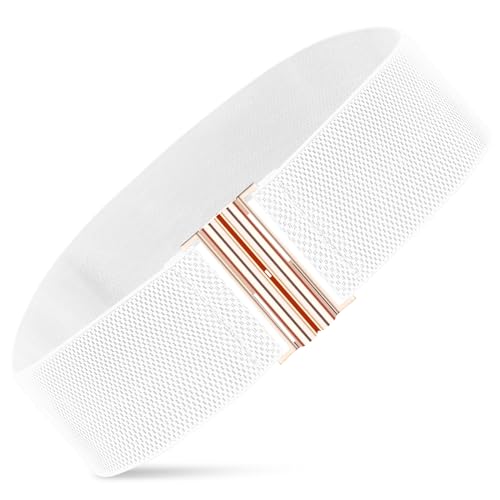 Brede elastische band voor vrouwen, stretch taille band dames jurk gesp riem vintage cinch riem verstelbare tailleband