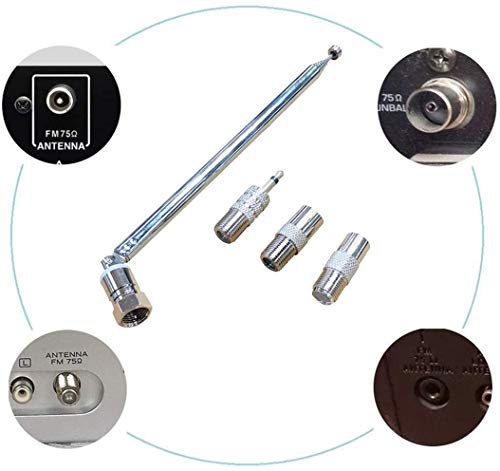 DAB Radio Antenna voor HiFi AV Ontvanger Mini System, Ancable FM Antenna Indoor Antenna 4