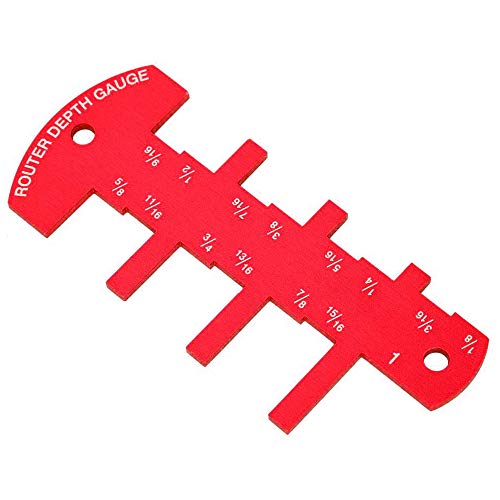 Tafelzaag Diepte Hoogte Meter, Aluminium Alloy Router Diepte Sounder, Meethoogte Limit Tools, Rood