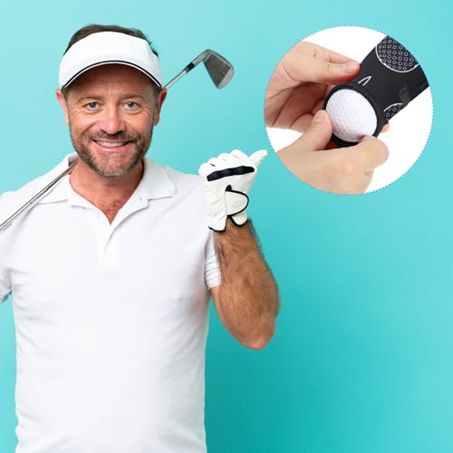 Golfbal draagtas, Draagbare neopreen golfbalhouder met clip voor mannen en vrouwen, zwart 5